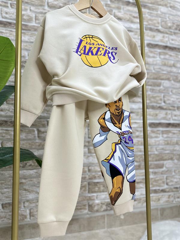 Erkek Çocuk 3 İplik Krem Jakers Takım