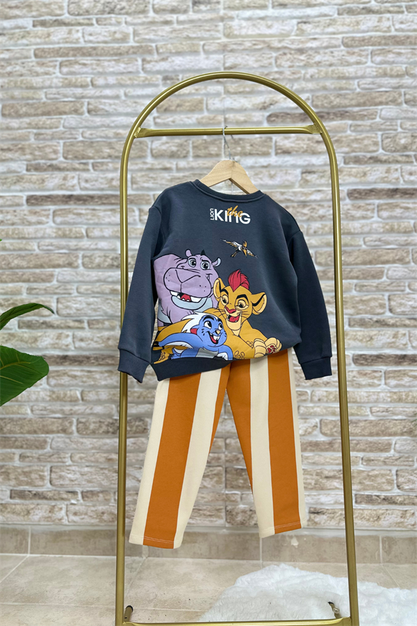 Erkek Çocuk 3 İplik Lion King Çizgili Takım