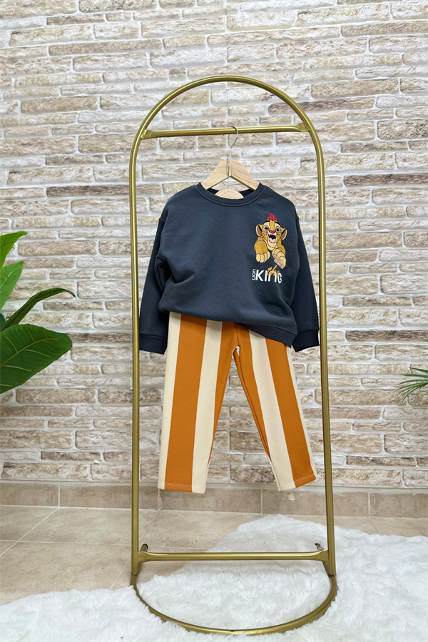 Erkek Çocuk 3 İplik Lion King Çizgili Takım