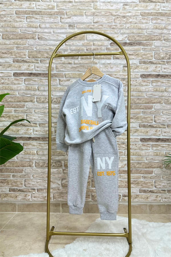 Erkek Çocuk 3 İplik Ny Gri Takım