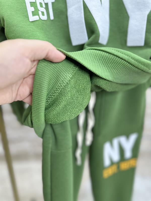 Erkek Çocuk 3 İplik Ny Yağ Yeşili Takım