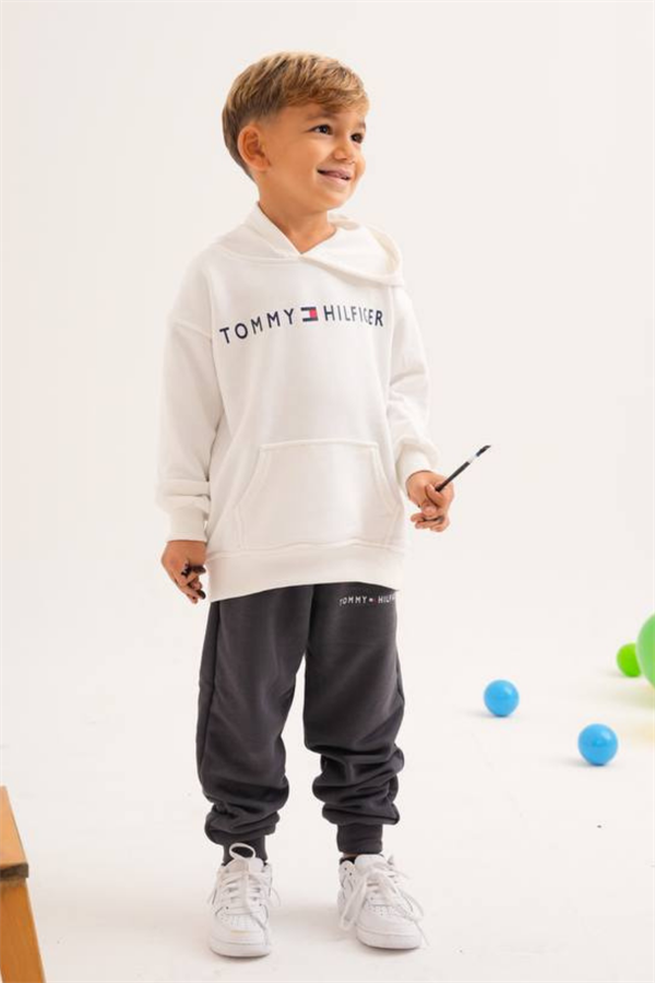 Erkek Çocuk 3 İplik Siyah Beyaz Takım