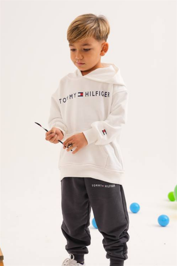 Erkek Çocuk 3 İplik Siyah Beyaz Takım