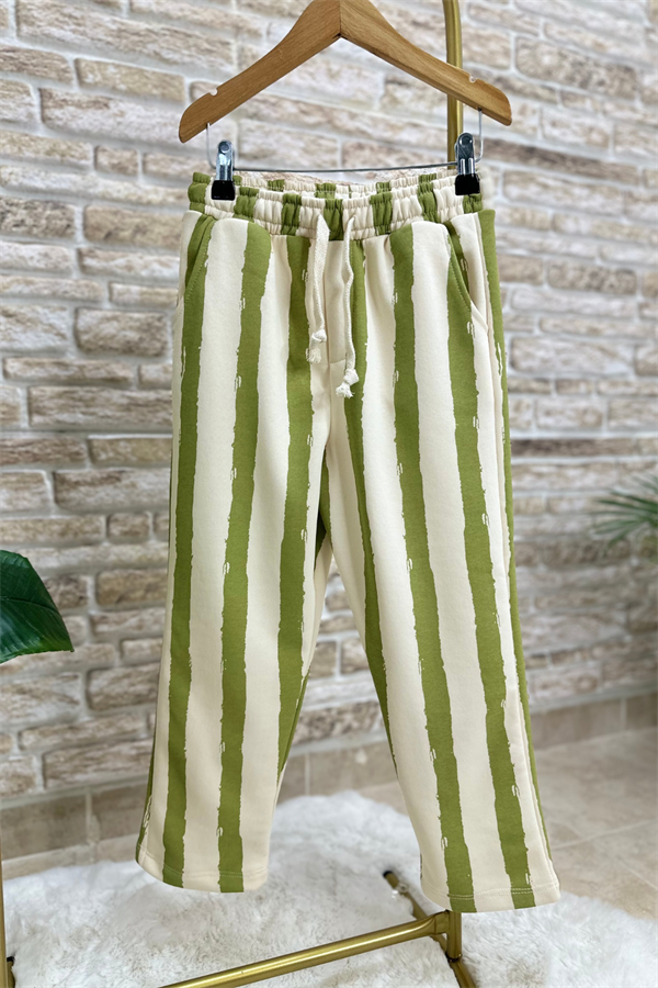 Erkek Çocuk 3 İplik Smile Çizgili Takım