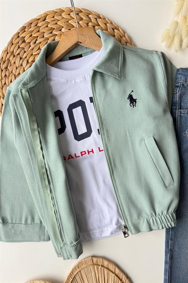 Erkek Çocuk 3 Parça Tshirt Ceket Jean Takım