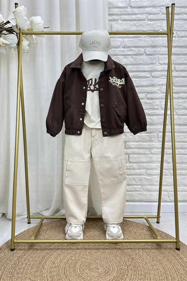 Erkek Çocuk 3lü Tshirt Dahil Bomber Ceket Takım