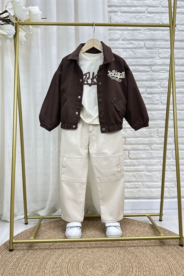 Erkek Çocuk 3lü Tshirt Dahil Bomber Ceket Takım