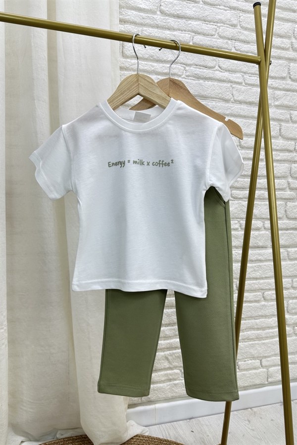 Erkek Çocuk 3lü Tshirt Dahil Cepli Haki Takım