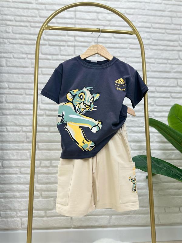 Erkek Çocuk Adids Lion Şortlu Takım