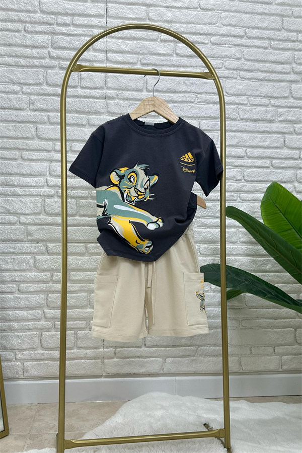 Erkek Çocuk Adids Lion Şortlu Takım