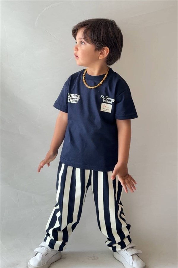 Erkek Çocuk Çizgili Florida Takım