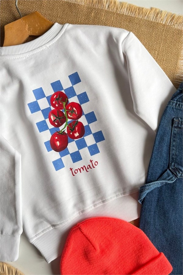 Erkek Çocuk Domates Baskı 2 İplik Sweat Jean Takım