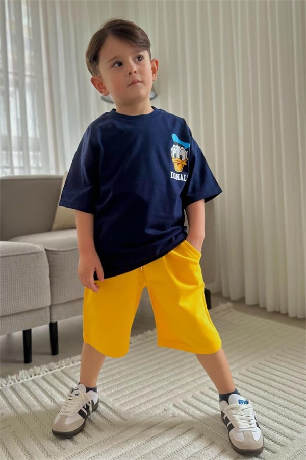 Erkek Çocuk Donald Laci Sarı Şortlu Takım 