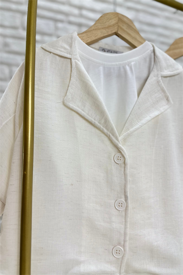 Erkek Çocuk Ekru Ceketli Takım