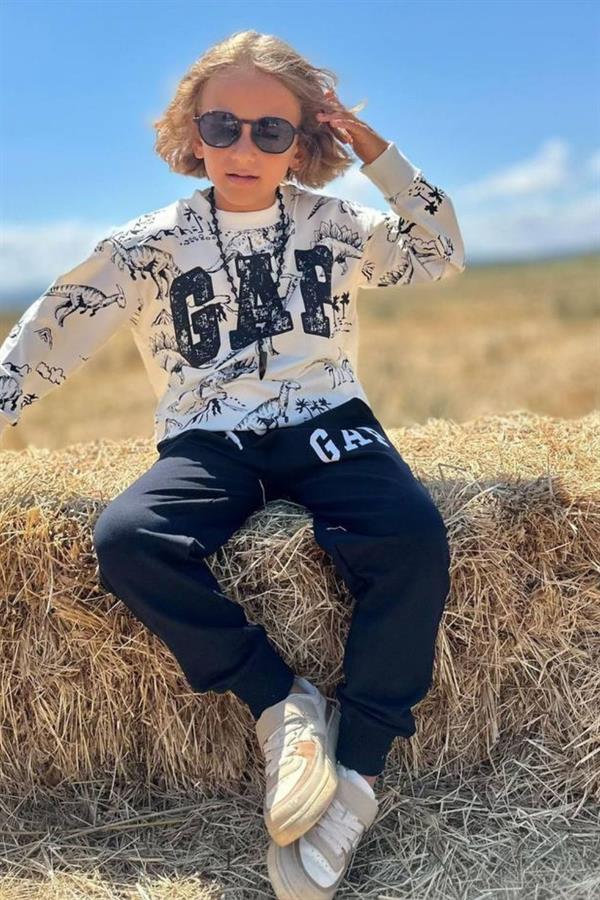 Erkek Çocuk Gap Dinazorlu Lacivert  Takım