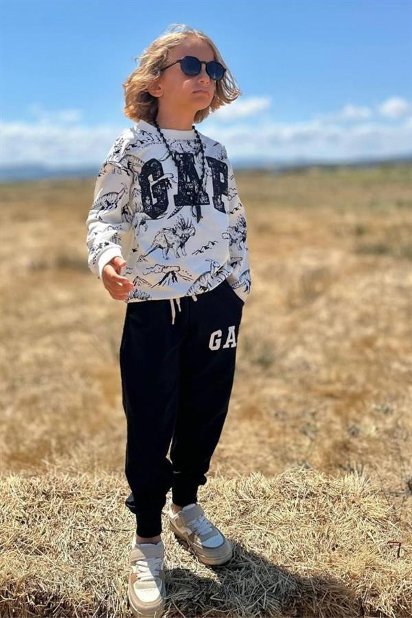 Erkek Çocuk Gap Dinazorlu Lacivert  Takım