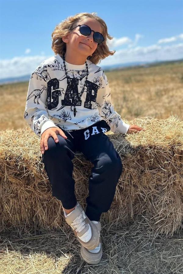 Erkek Çocuk Gap Dinazorlu Lacivert  Takım