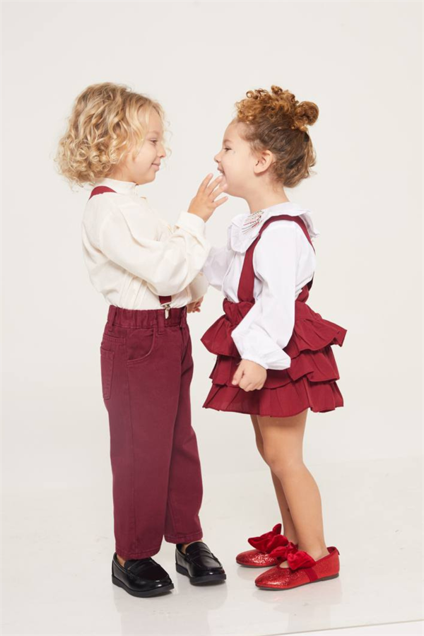 Erkek Çocuk Gömlekli Salopet Takm