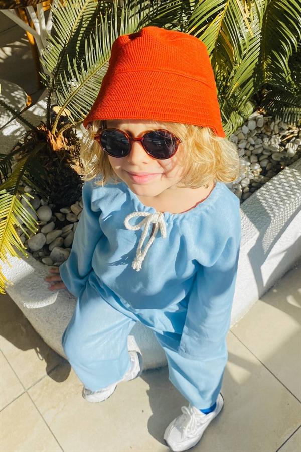 Erkek Çocuk İp Yaka Mavi Takım