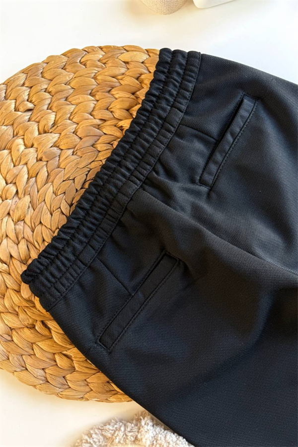 Erkek Çocuk Jogger Dokuma Siyah Pantolon