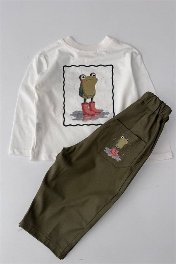 Unisex Kurbağa Desen Gabardin Pantolon Takım - Ön Sipariş Kargosu  25 Eylülde Çıkacaktır
