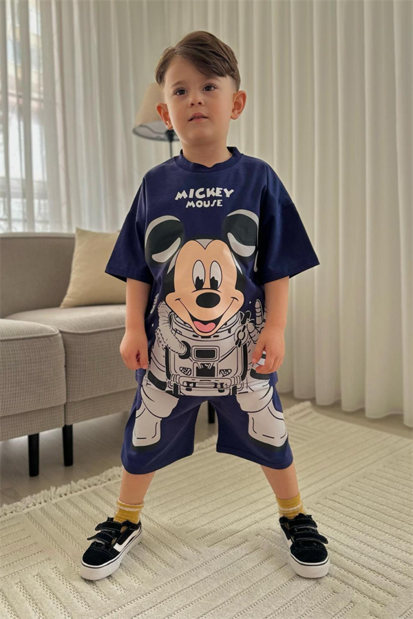 Erkek Çocuk Laci Mickey Şortlu Takım 