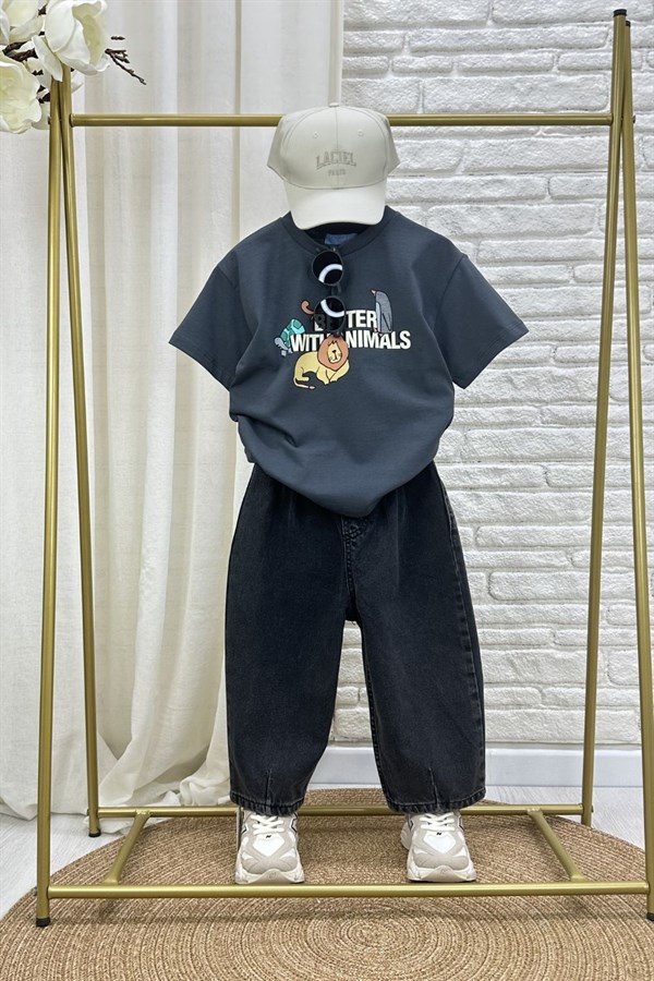 Erkek Çocuk Laciel  Animal Anrasit Tshirt