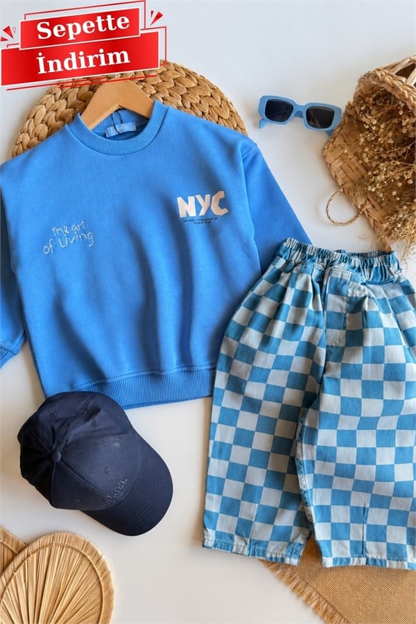Erkek Çocuk Laciel Nyc Damalı Takım