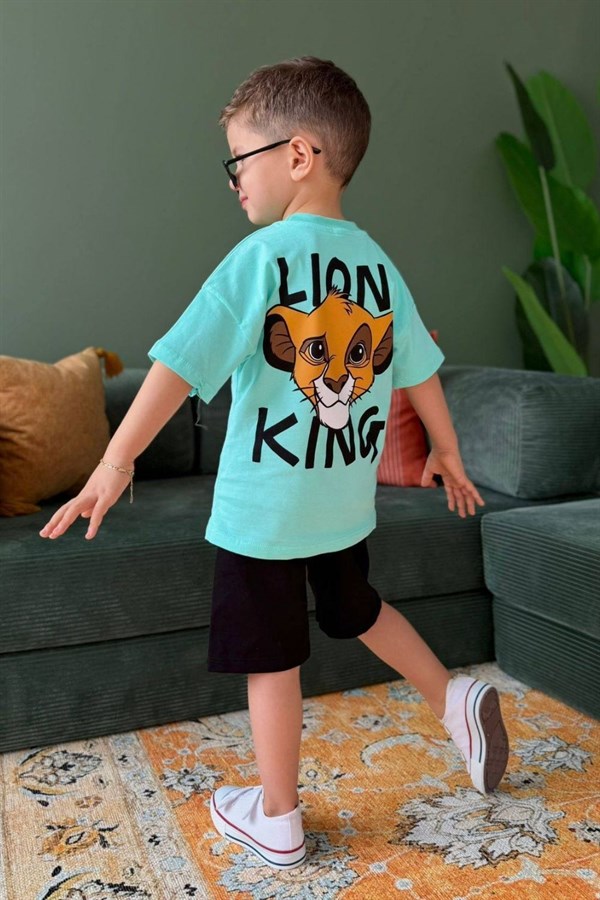 Erkek Çocuk Lion King Turkuaz Şortu Takım