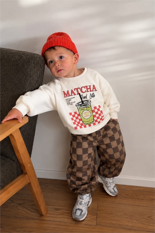 Erkek Çocuk Matcha Gabardin Pantolon Takım