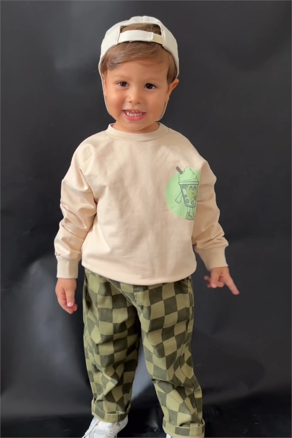 Erkek Çocuk Matcha Gabardin  Perfect Takım