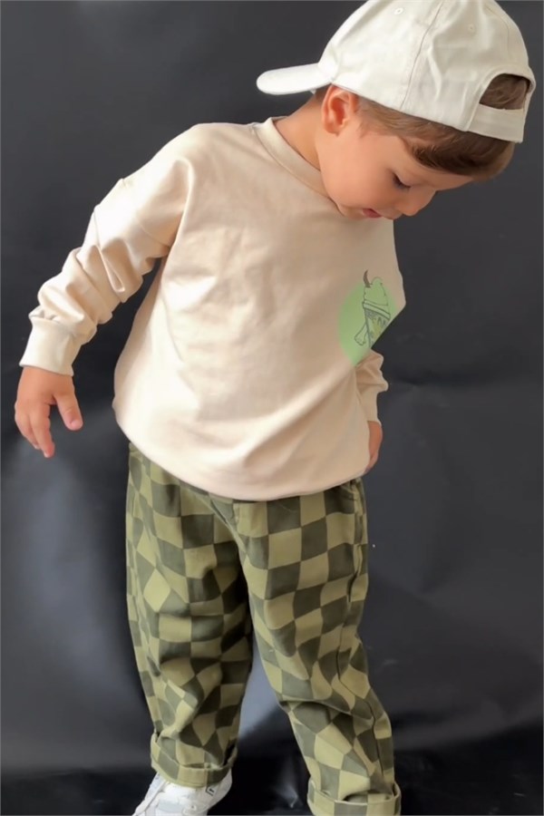 Erkek Çocuk Matcha Gabardin  Perfect Takım