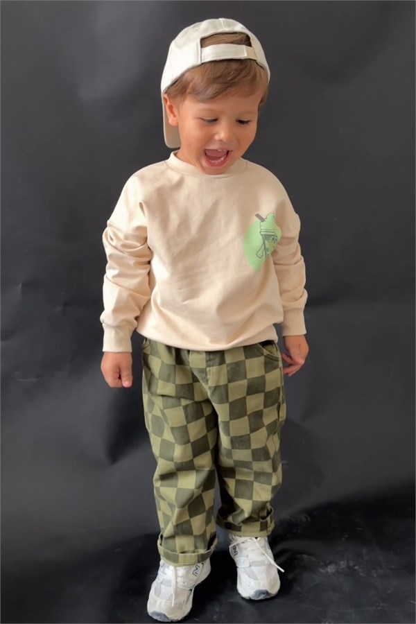 Erkek Çocuk Matcha Gabardin  Perfect Takım