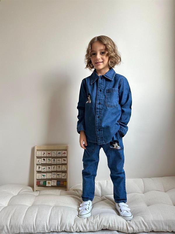Erkek Çocuk Mickey Denim Takım