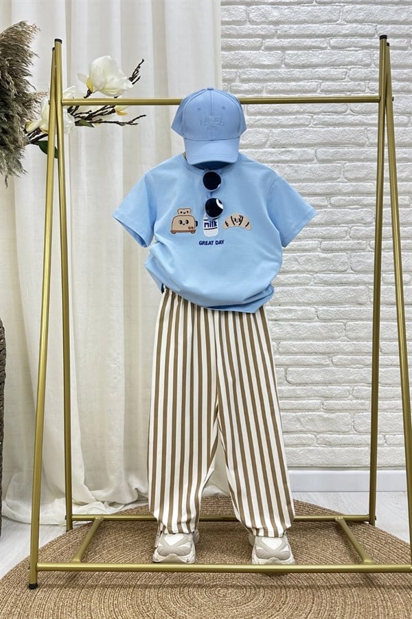 Erkek Çocuk Milk Nakışlı İkili Takım