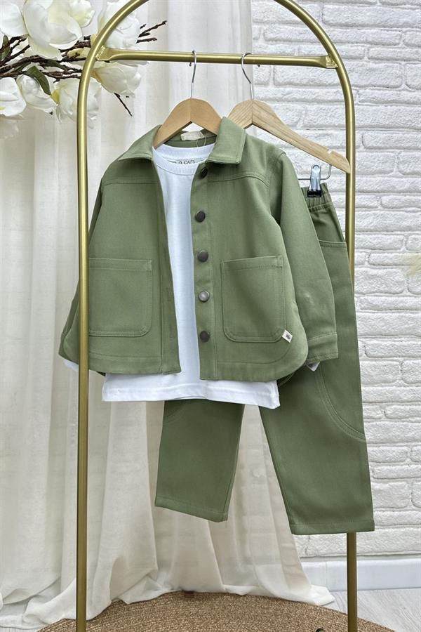 Kız Çocuk Özel Seri Denim Mavi Takım