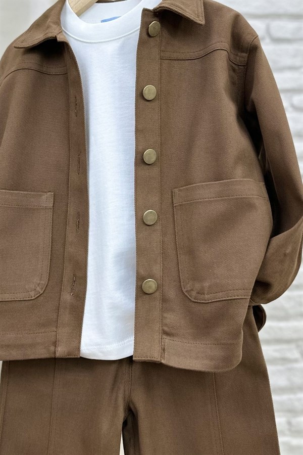 Erkek Çocuk Özel Seri Ceket Kahve Takım