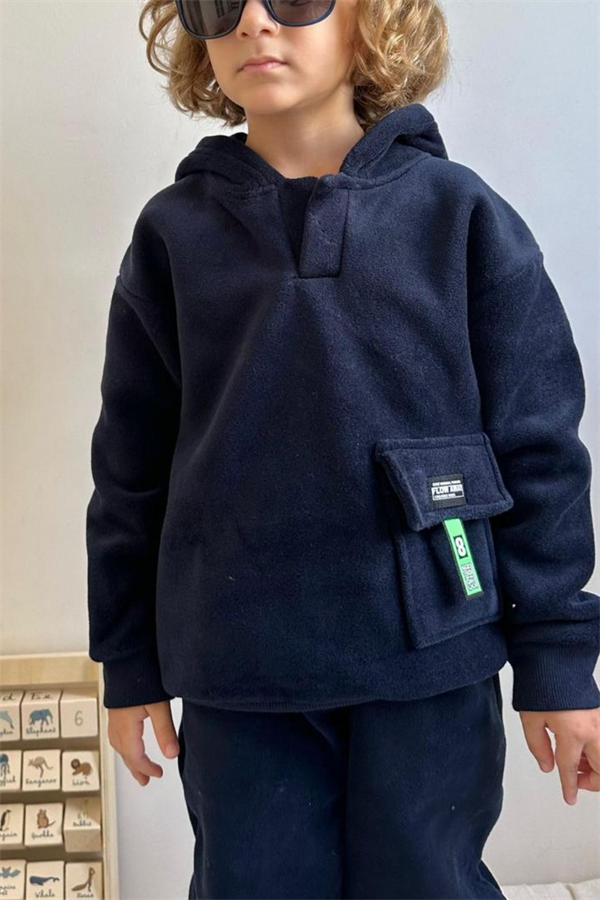 Erkek Çocuk Polarlı Kapüşonlu Laci Takım