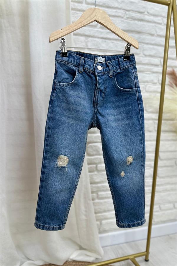 Erkek Çocuk Polo Yaka Bordo Jean Takım 