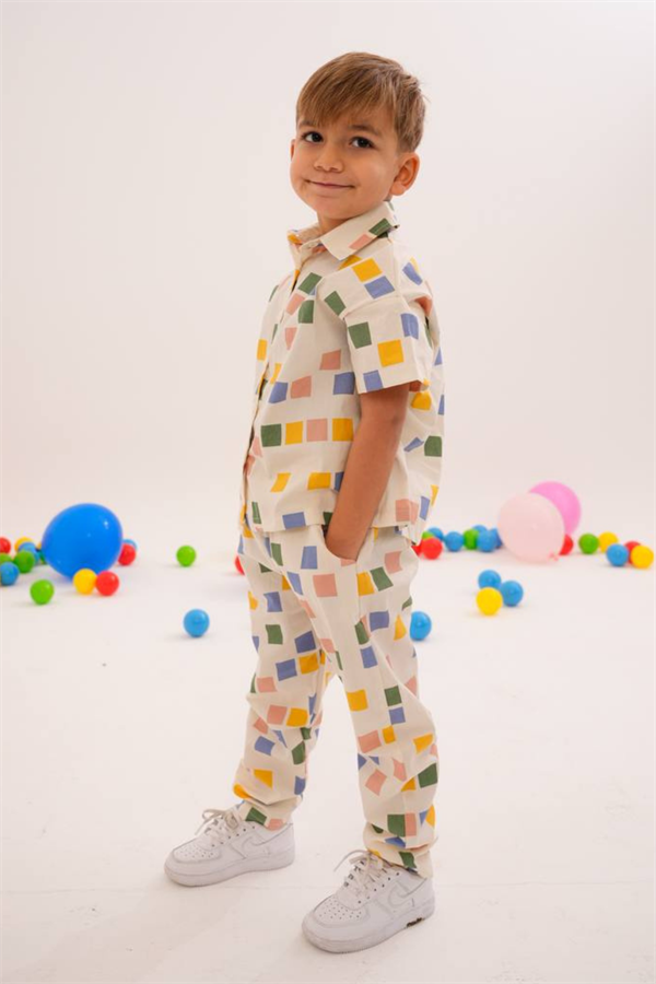 Erkek Çocuk Renkli Gömlek Takım