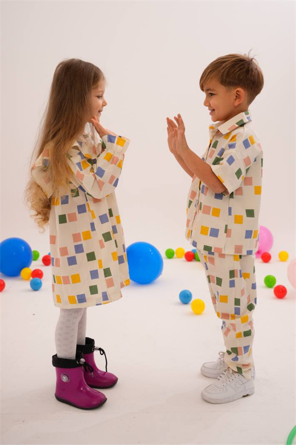 Erkek Çocuk Renkli Gömlek Takım