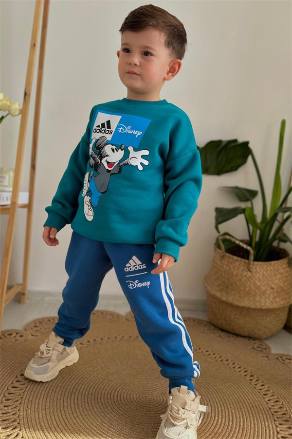 Erkek Çocuk Şardonlu Adids Koyu Mavi Takım