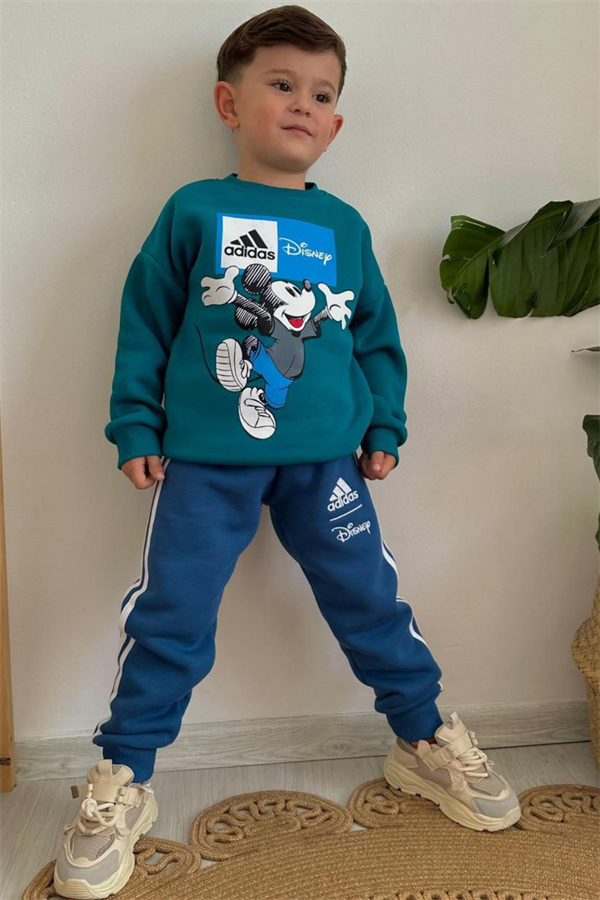 Erkek Çocuk Şardonlu Adids Koyu Mavi Takım