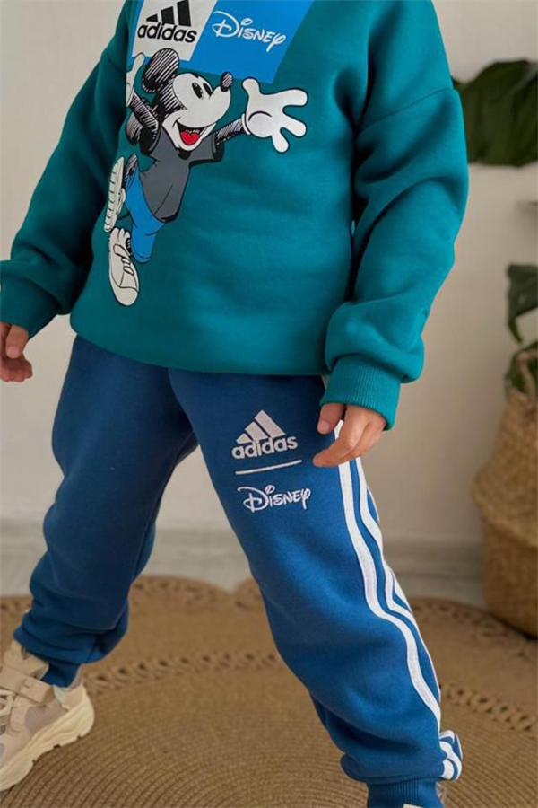 Erkek Çocuk Şardonlu Adids Koyu Mavi Takım