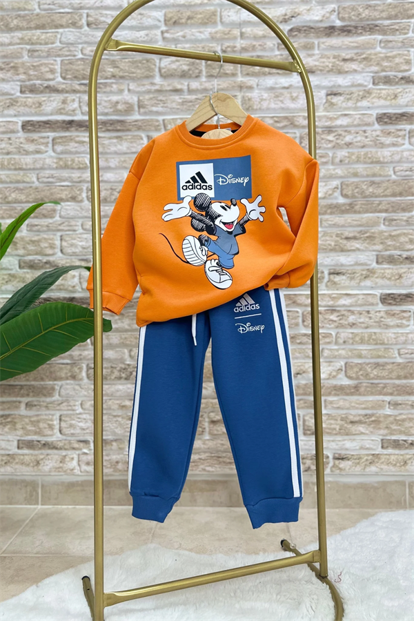 Erkek Çocuk Şardonlu Adids Oranj Mavi Takım