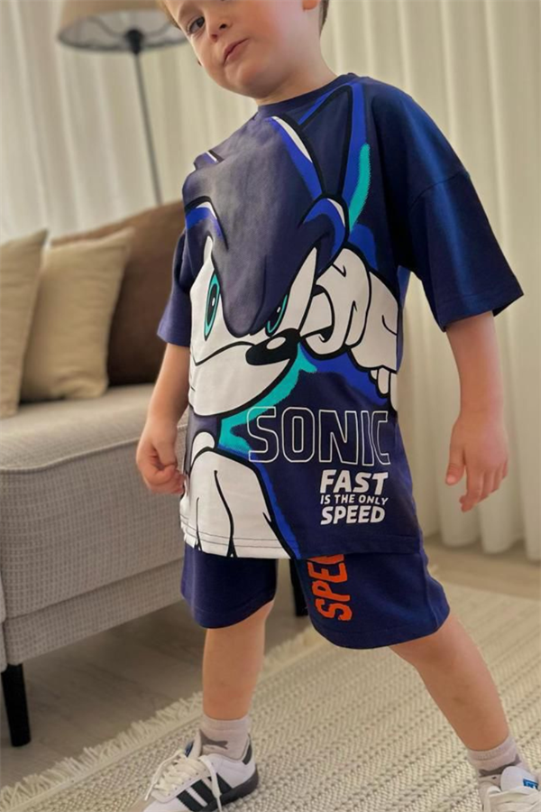 Erkek Çocuk Sonic Speed Şortlu Takım