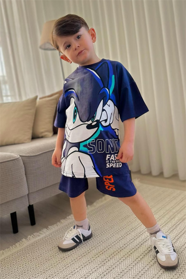 Erkek Çocuk Sonic Speed Şortlu Takım