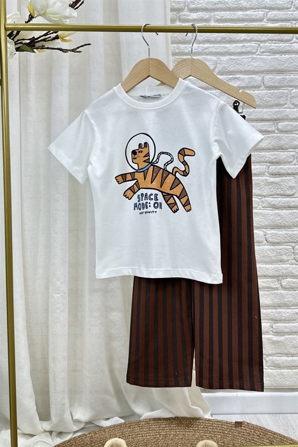 Erkek Çocuk Space Baskılı İkili Takım