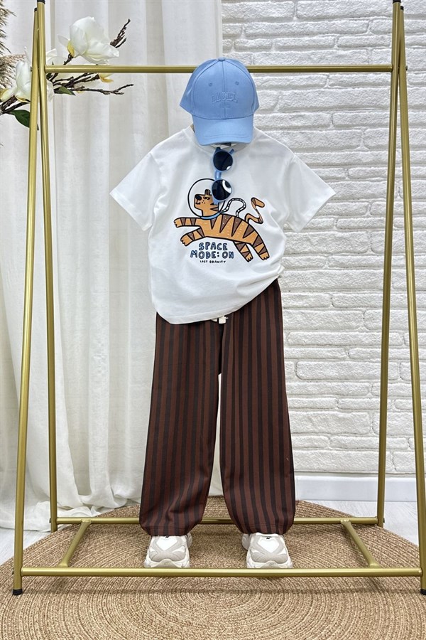 Erkek Çocuk Space Baskılı İkili Takım