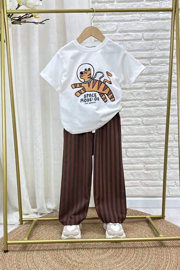 Erkek Çocuk Space Baskılı İkili Takım